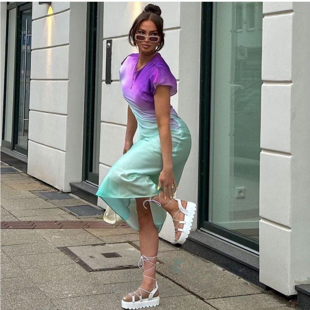 Zara Tie Dye Printed dress